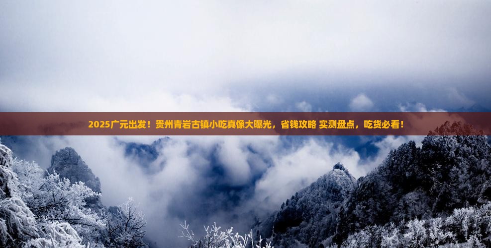 广元到贵州青岩古镇旅游小吃