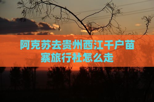阿克苏去贵州西江千户苗寨旅行社