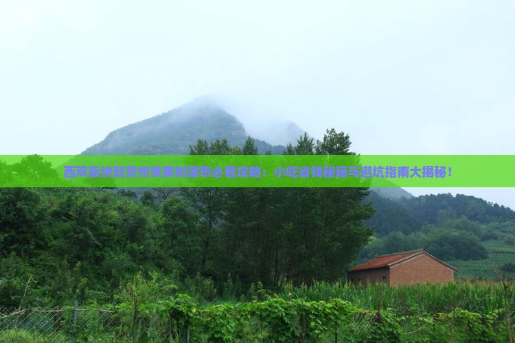 西双版纳去贵州黄果树瀑布旅游小吃