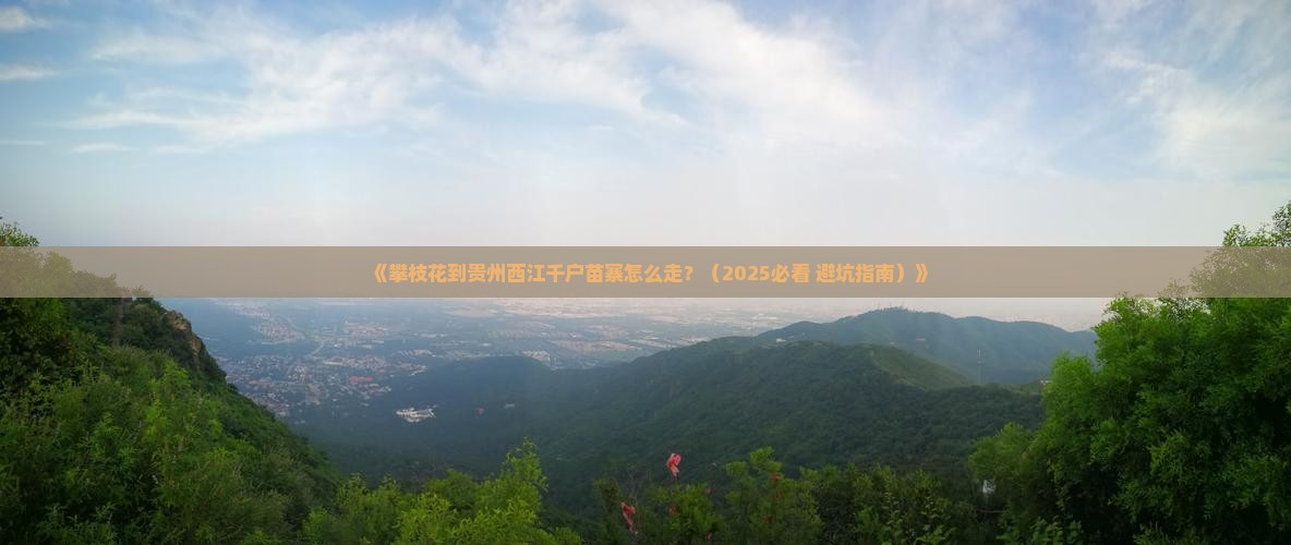 攀枝花到贵州西江千户苗寨必去地