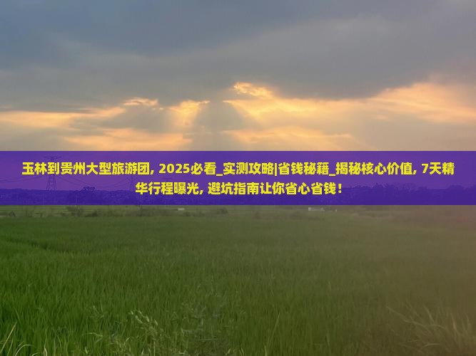 玉林到贵州大型旅游团