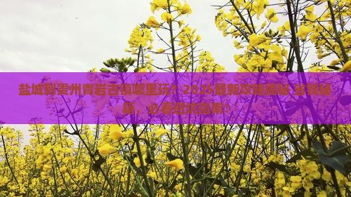 盐城到贵州青岩古镇哪里玩