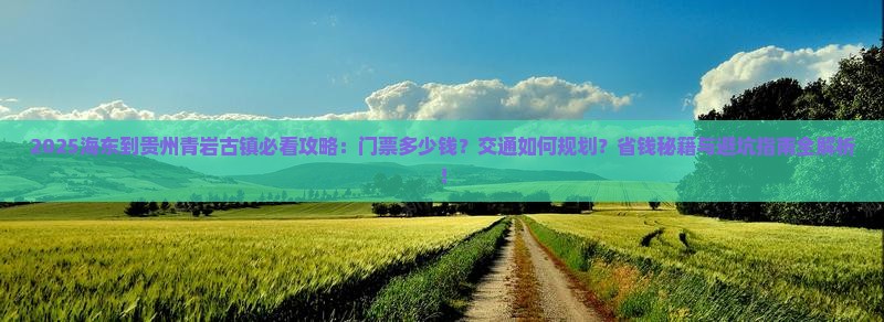 海东到贵州青岩古镇门票