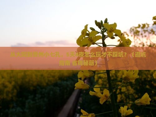 大同到贵州小七孔旅行社