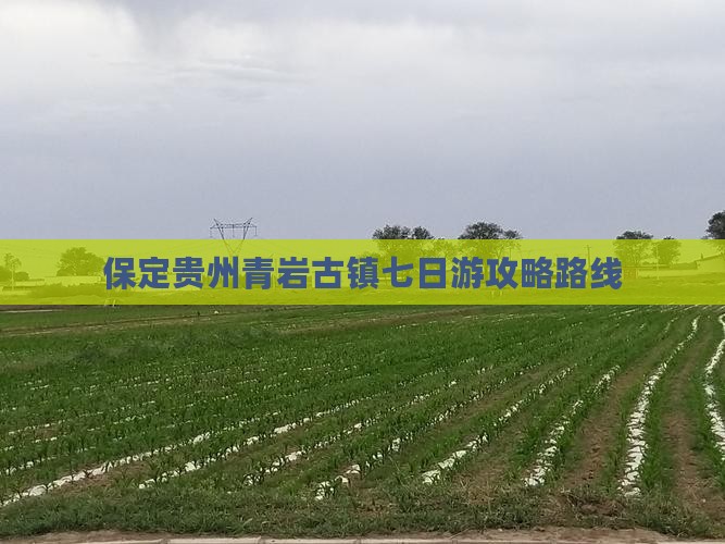 保定到贵州青岩古镇七日游