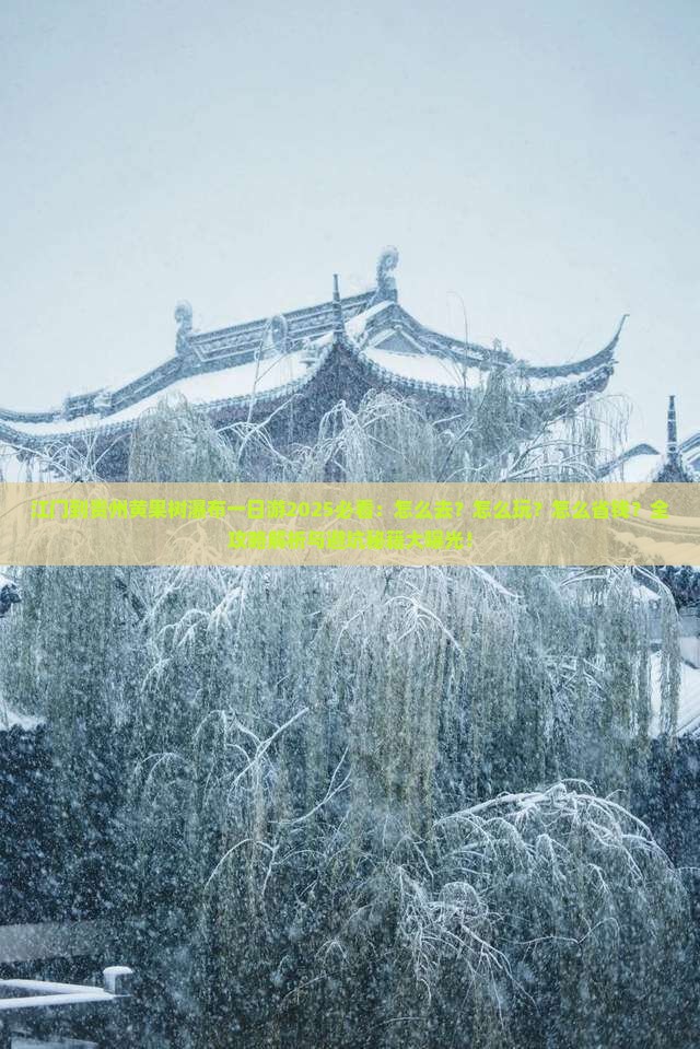 江门到贵州黄果树瀑布一日