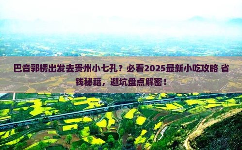 巴音郭楞到贵州小七孔旅游小吃