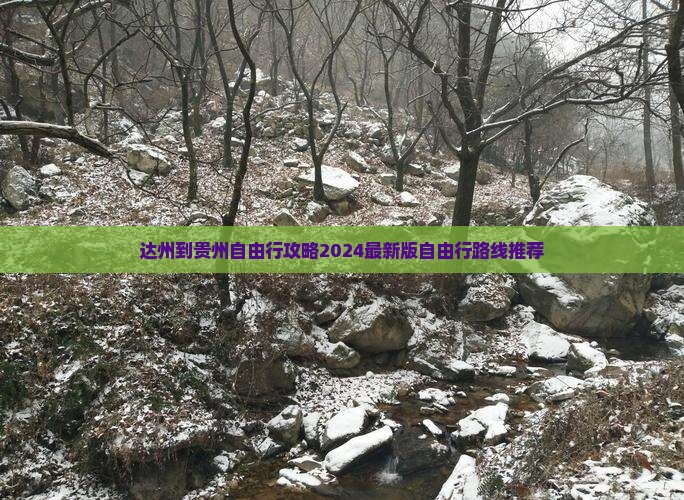 达州到贵州自由行