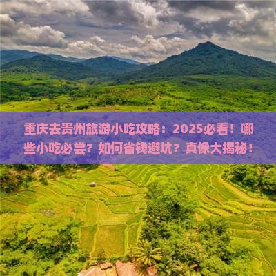 重庆去贵州旅游小吃