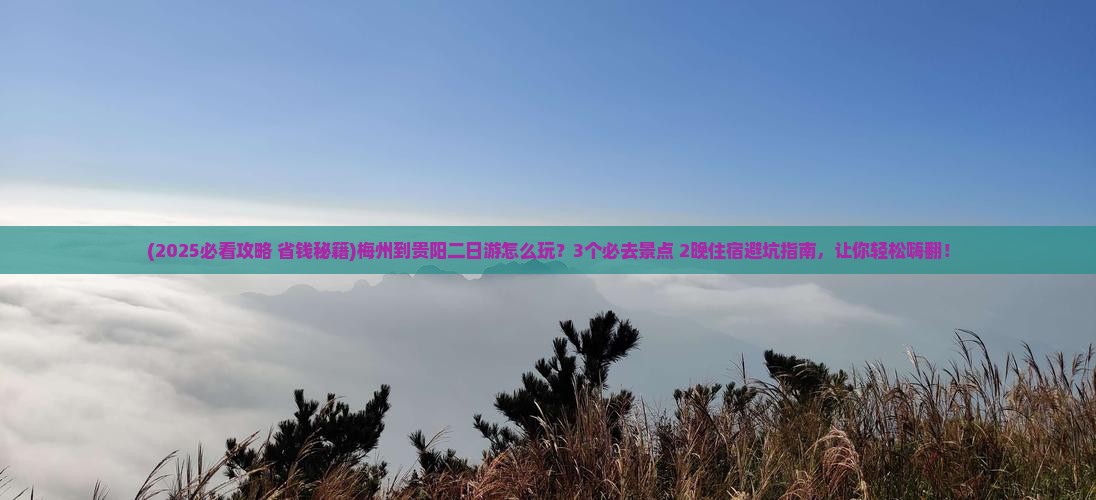 梅州到贵州贵阳二日游