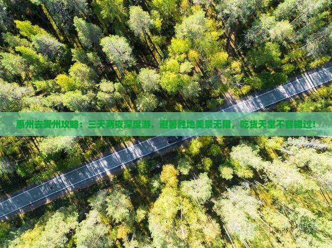 惠州去贵州攻略