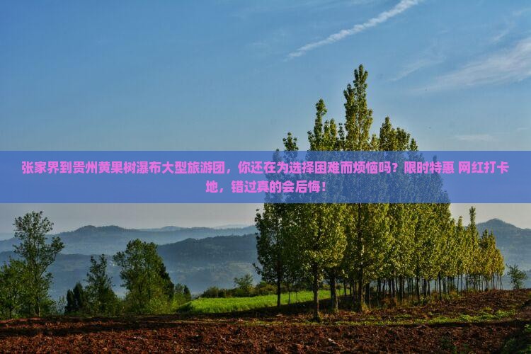 张家界到贵州黄果树瀑布大型旅游团