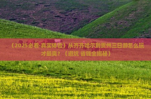 齐齐哈尔到贵州三日游