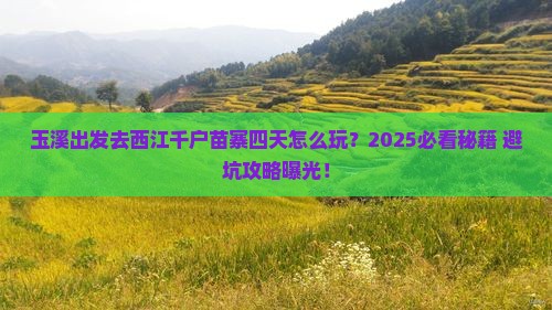 玉溪到贵州西江千户苗寨四日游
