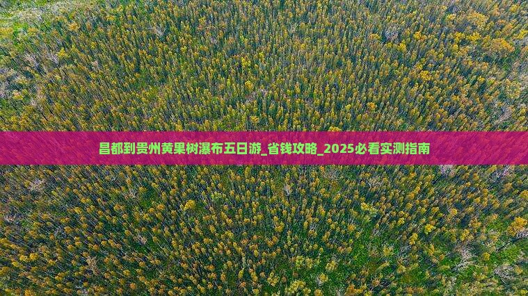 昌都到贵州黄果树瀑布五日游