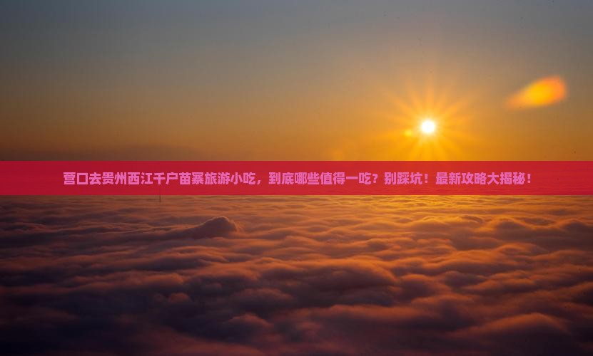 营口去贵州西江千户苗寨旅游小吃