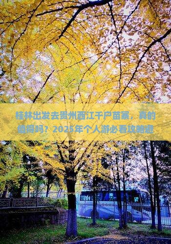 桂林到贵州西江千户苗寨个人游
