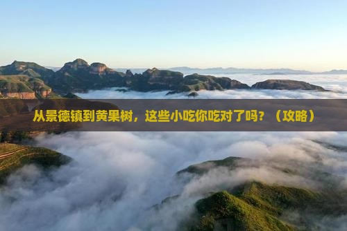 景德镇到贵州黄果树瀑布旅游小吃