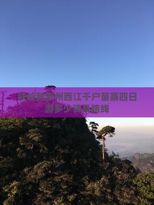 铁岭到贵州西江千户苗寨四日游
