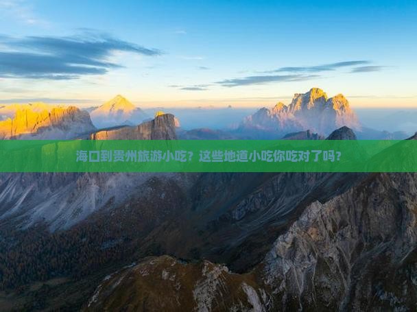 海口到贵州旅游小吃