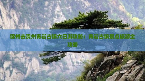 锦州去贵州青岩古镇六日游