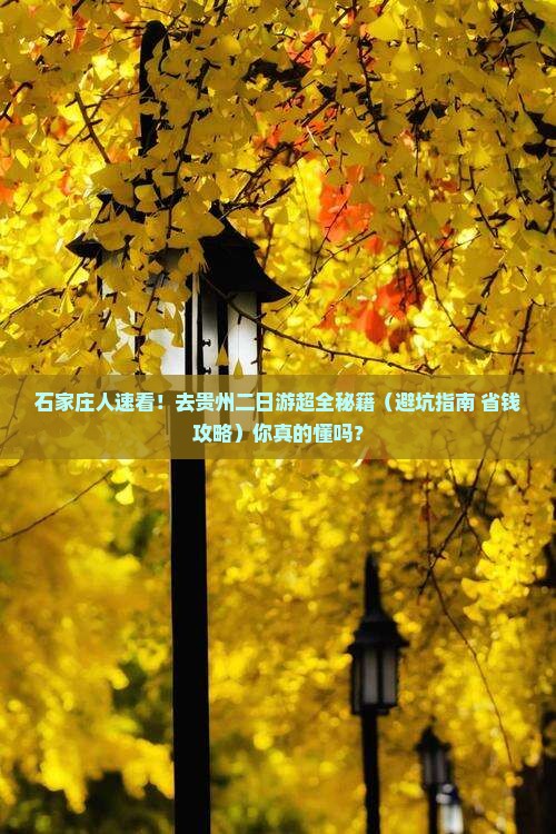 石家庄去贵州二日游