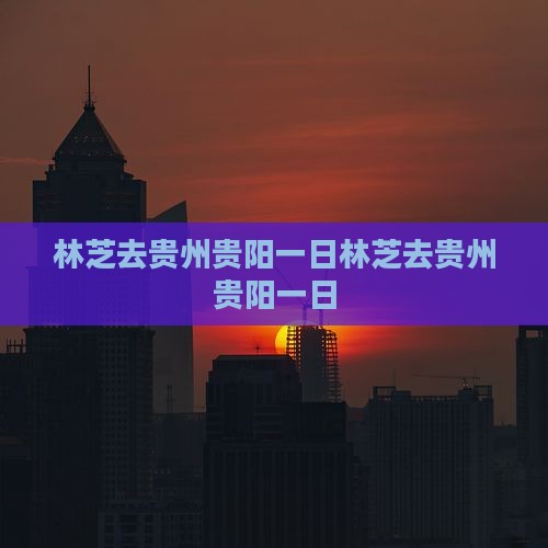 林芝去贵州贵阳一日