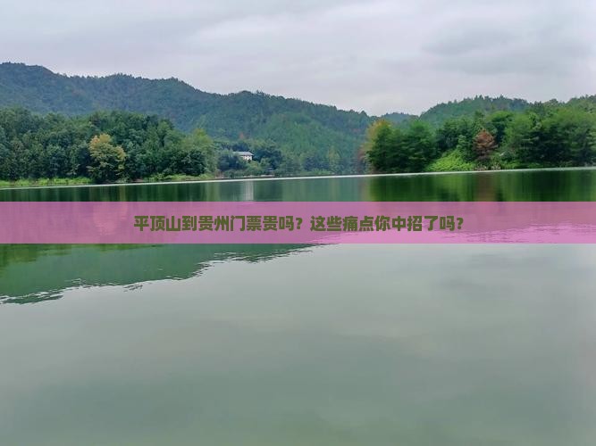 平顶山到贵州门票