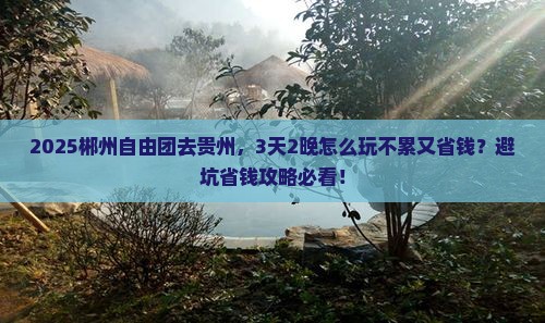 郴州去贵州自由团
