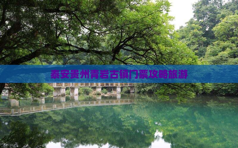 泰安去贵州青岩古镇门票