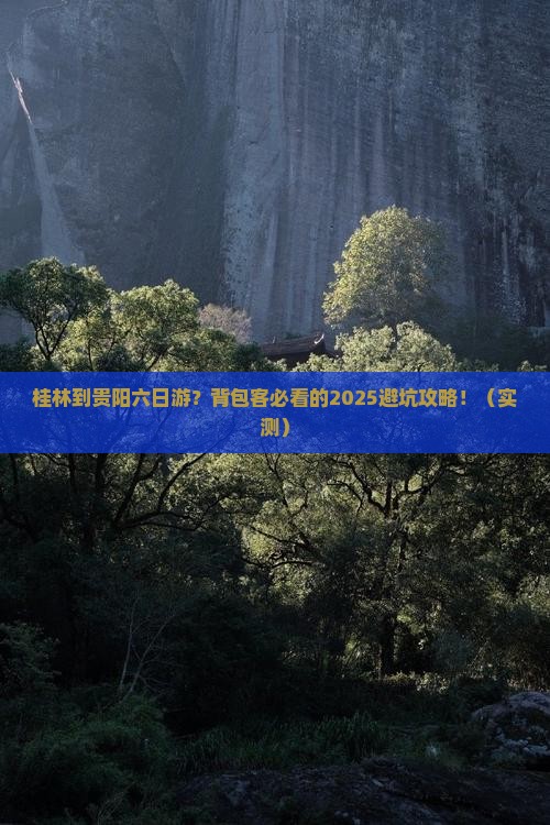 桂林到贵州贵阳六日游