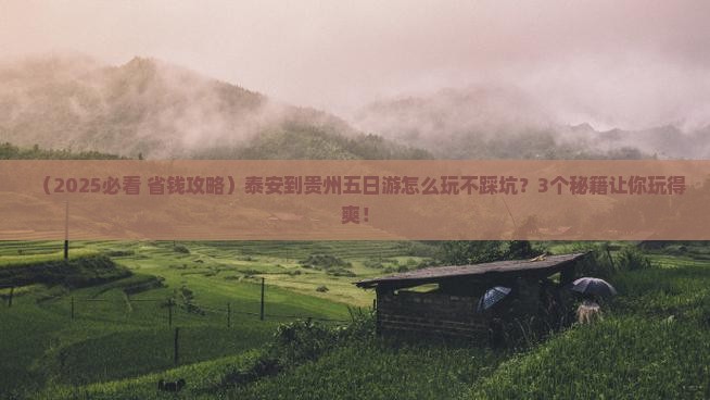 泰安到贵州五日游