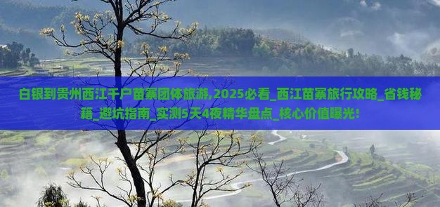 白银到贵州西江千户苗寨团体旅游