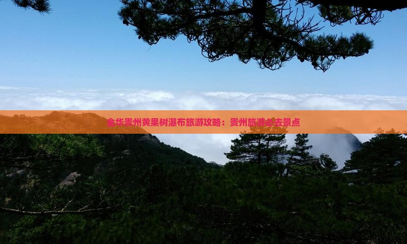 金华去贵州黄果树瀑布一日