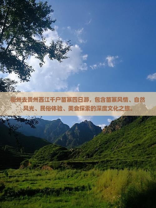 衢州去贵州西江千户苗寨四日游
