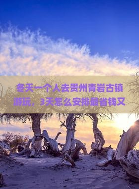 冬天去贵州青岩古镇个人游