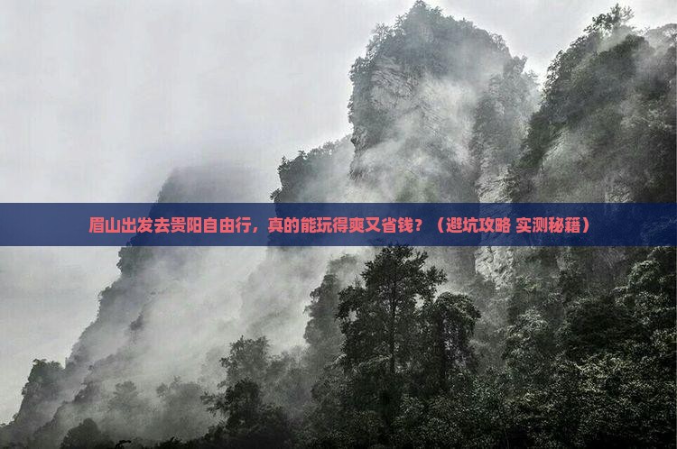 眉山到贵州贵阳自由团