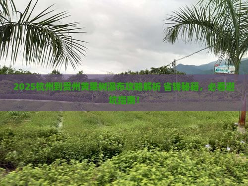 杭州到贵州黄果树瀑布必去地