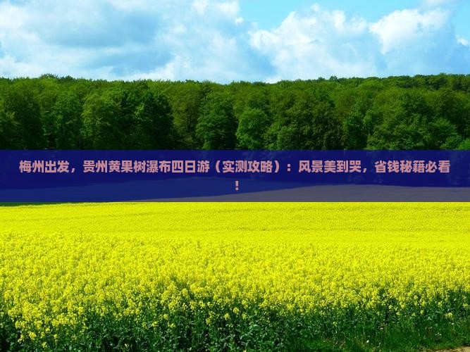 梅州到贵州黄果树瀑布四日游