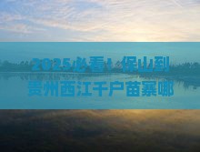 保山到贵州西江千户苗寨哪里玩