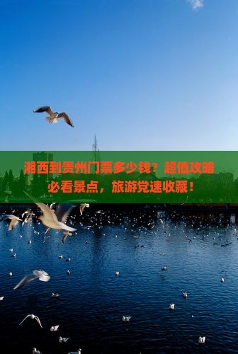湘西到贵州门票
