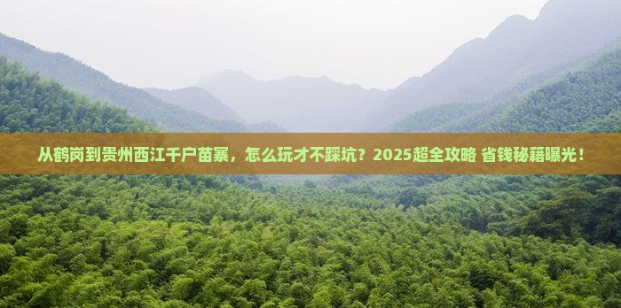 鹤岗到贵州西江千户苗寨门票