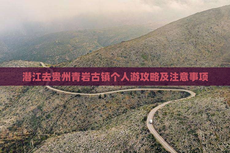 潜江去贵州青岩古镇个人游