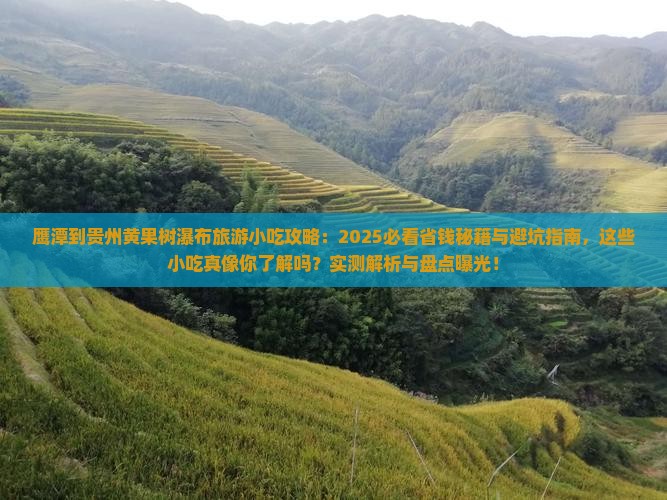 鹰潭到贵州黄果树瀑布旅游小吃