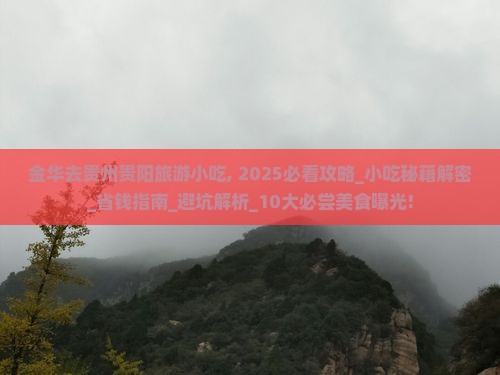 金华去贵州贵阳旅游小吃