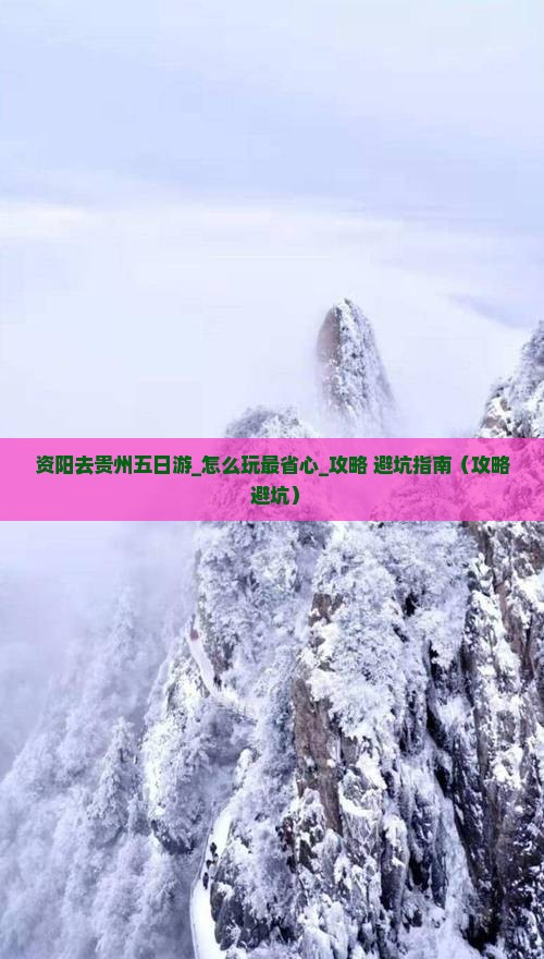 资阳去贵州五日游