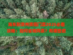 海东到贵州贵阳门票
