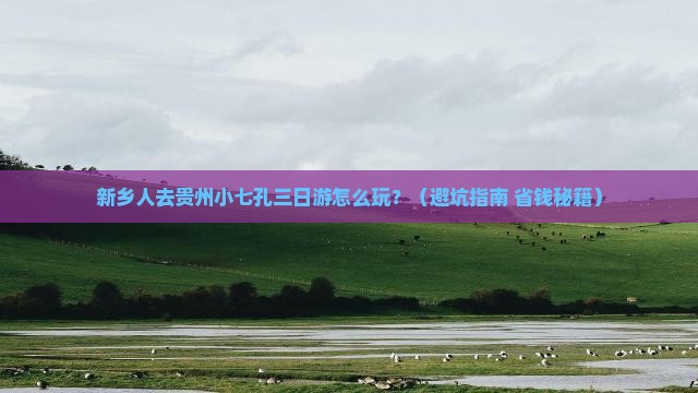 新乡去贵州小七孔三日游