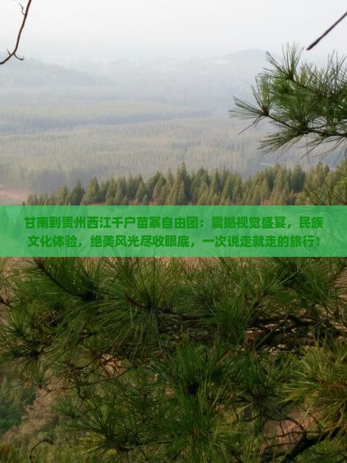 甘南到贵州西江千户苗寨自由团
