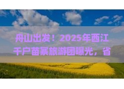 舟山到贵州西江千户苗寨大型旅游团